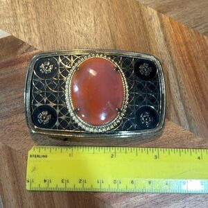 VTG Cabochon stone western style belt buckle
